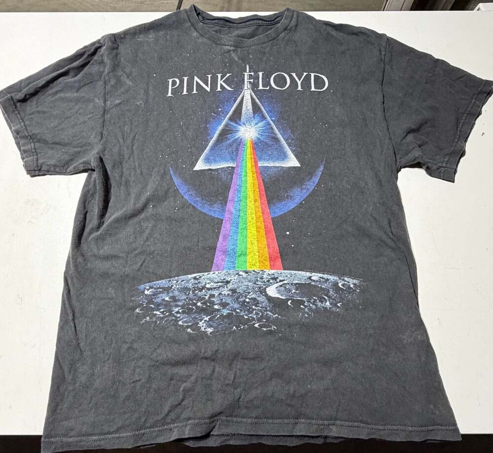 Liquid Blue Pink Floyd Dark Side Invasion Graphic T-Shirt